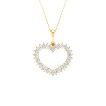 10KT Yellow Gold 0.20 Carat Heart Pendant-0827946-YG