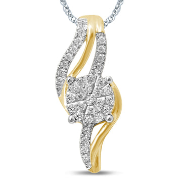 10KT Yellow Gold 0.20 Carat Fashion Pendant-0829276-YG