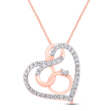 10KT Rose Gold 0.25 Carat Fashion Pendant-0829294-RG