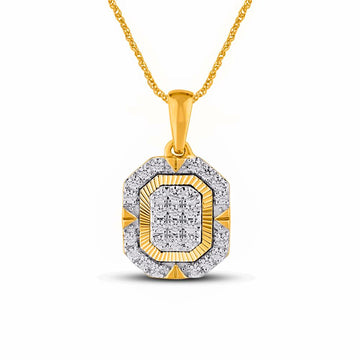 10KT Two-Tone (Yellow and White) Gold 0.25 Carat Classic Pendant-0829303-YW