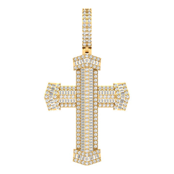 10KT Yellow Gold 1.82 Carat Cross Pendant-0830024-YG