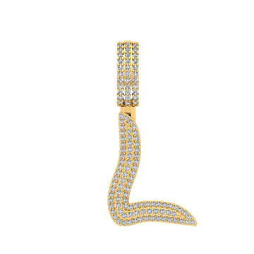 10KT Yellow Gold .075 Carat Initial (L) Pendant-0830029-YG