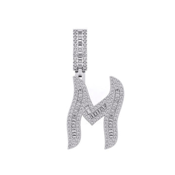 10KT White Gold 1.05 Carat Initial (M) Pendant-0830055-WG