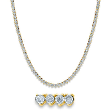 10KT 2.01-2.20CT D-NECKLACE "24 INCH"