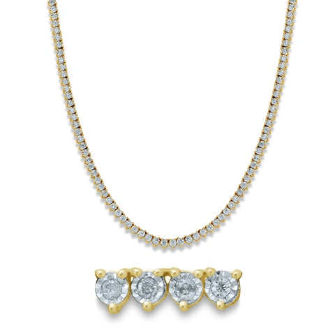 10KT 2.31-2.45CT D-NECKLACE "24INCH"