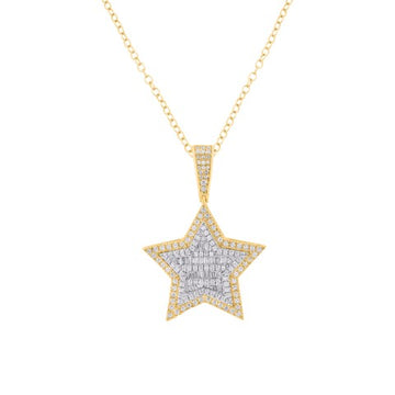 10KT Yellow Gold 1.05 Carat Star Pendant-0842144-YG