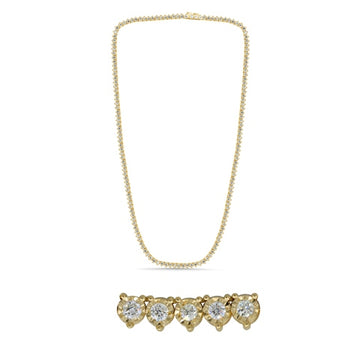 10K 7.32-8.11CT D-NECKLACE