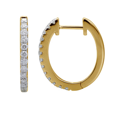 10KT Yellow Gold 1.00 Carat Classic Hoop-0925114-YG