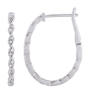 10KT White Gold 0.25 Carat Classic Hoops-0960001-WG