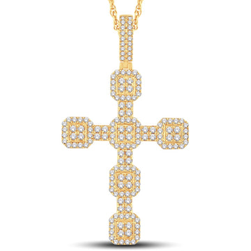 10KT All Yellow Gold 2.92 Carat Cross Hiphop-1025770-ALY