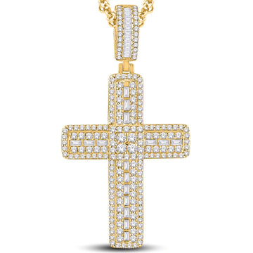 10KT All Yellow Gold 2.91 Carat Cross Hiphop-1025773-ALY