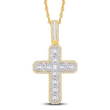 10KT All Yellow Gold 2.15 Carat Cross Hiphop-1025774-ALY