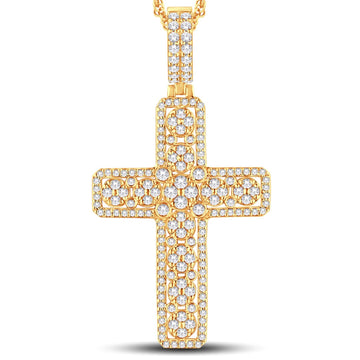 10KT All Yellow Gold 2.49 Carat Cross Hiphop-1025775-ALY