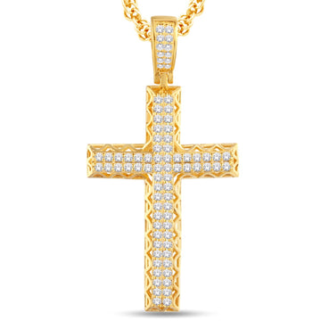 10KT All Yellow Gold 1.67 Carat Cross Hiphop-1025940-ALY