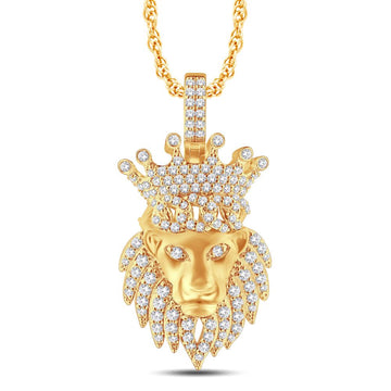 10KT All Yellow Gold 2.63 Carat Lion Face Hiphop-1025958-ALY