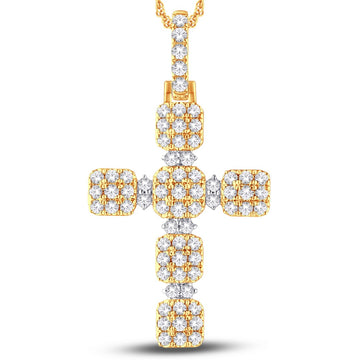 10KT Two-Tone Gold 1.60 Carat Cross Hiphop-1026222-TT