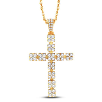 10KT All Yellow Gold 3.20 Carat Cross Hiphop-1026223-ALY