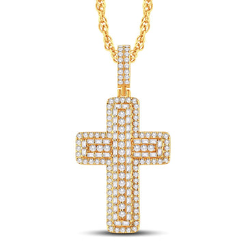 10KT All Yellow Gold 2.95 Carat Cross Hiphop-1026225-ALY