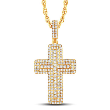 10KT All Yellow Gold 3.45 Carat Cross Hiphop-1026226-ALY