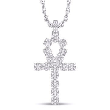 10KT White Gold 3.85 Carat Ankh Hiphop-1026281-WG