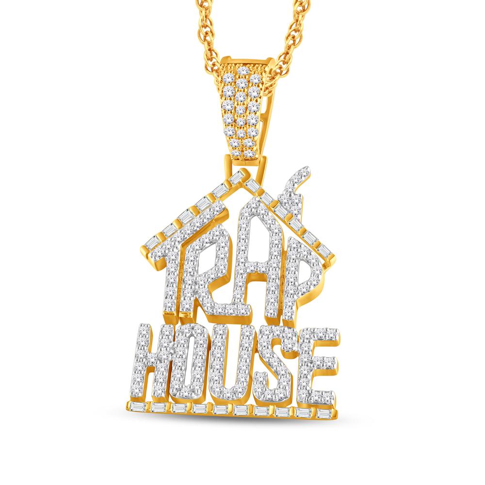 10KT Two-Tone (Yellow and White) Gold 1.38 Carat House Hiphop-1026317-YW