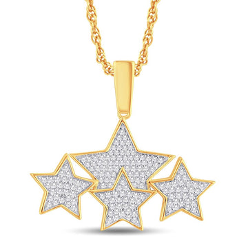 10KT Yellow Gold 0.36 Carat Stars Hiphop-1026334-YG