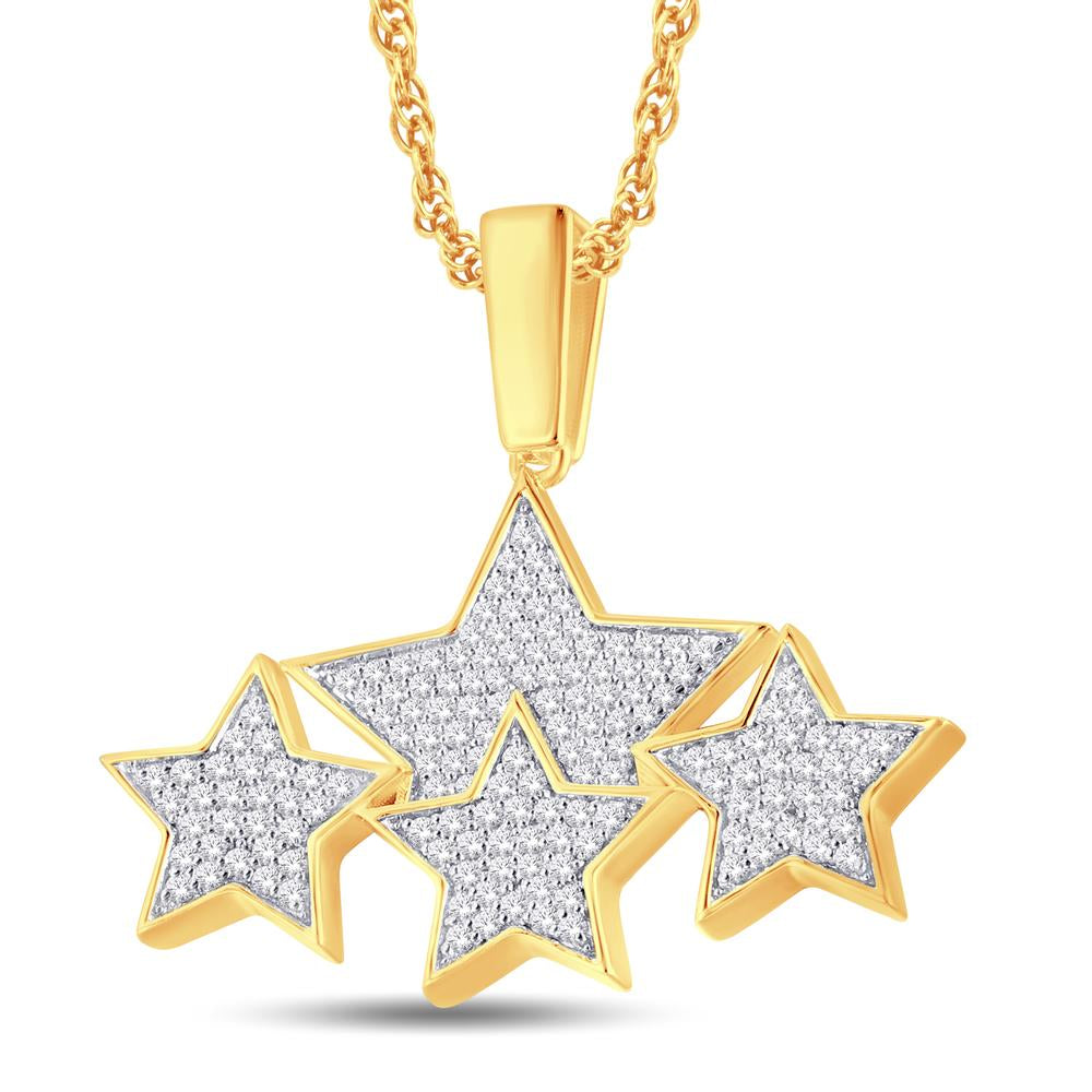 10KT Yellow Gold 0.36 Carat Stars Hiphop-1026334-YG