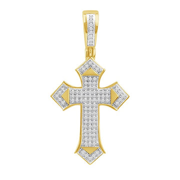 10KT Yellow Gold 0.25 Carat Cross Hiphop-1027016-YG