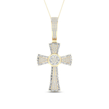 10KT Yellow Gold 1.00 Carat Cross Hiphop-1027022-YG