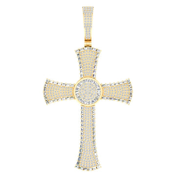 10KT Yellow Gold 1.70 Carat Cross Hiphop-1027023-YG