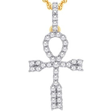 10KT Yellow Gold 0.33 Carat Cross Hiphop-1027030-YG