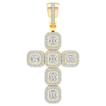 10KT Yellow Gold 0.60 Carat Cross Hiphop-1027041-YG