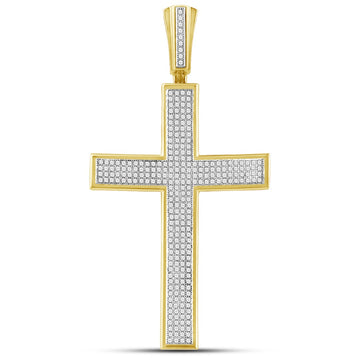 10KT Yellow Gold 0.75 Carat Cross Hiphop-1027064-YG