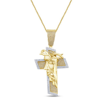 10KT Yellow Gold 0.50 Carat Cross Hiphop-1029614-YG