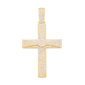 10KT Two-Tone Gold 2.00 Carat Cross Hiphop-1029631-TT