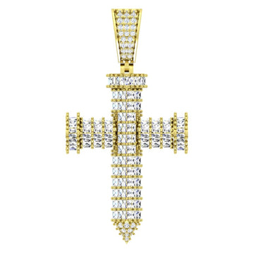 10KT All Yellow Gold 1.74 Carat Cross Hiphop-1030001-ALY