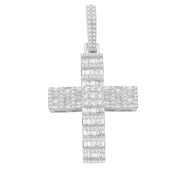 10KT White Gold 1.41 Carat Cross Hiphop-1032065-WG