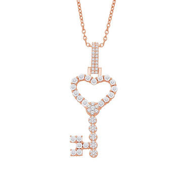 10KT Rose Gold 0.50 Carat Heart Key Hiphop-1032093-RG