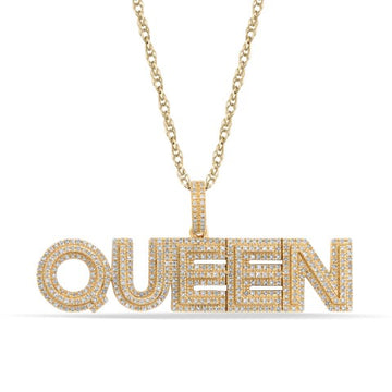 10KT Yellow Gold 0.88 Carat QUEEN Hiphop-1050024-YG