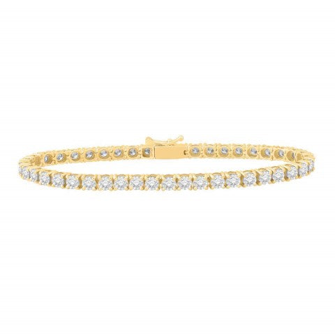 10KT Yellow Gold 3.53 Carat Tennis Ladies Bracelet-1232031-YG