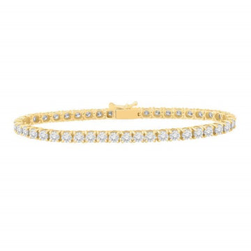 10KT Yellow Gold 3.53 Carat Tennis Ladies Bracelet-1232031-YG