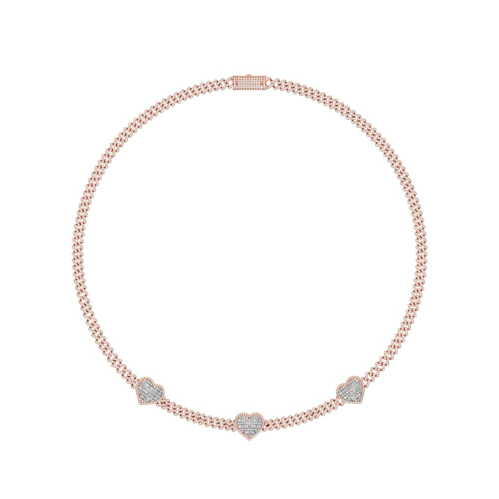 10KT Rose Gold 6.91 Carat Heart Necklace-1430009-RG