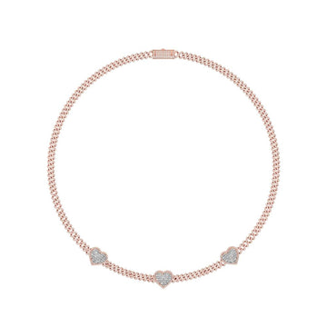 10KT Rose Gold 6.91 Carat Heart Necklace-1430009-RG