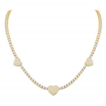 10KT Yellow Gold 3.02 Carat Heart Necklace-1432081-YG