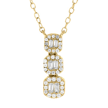 10KT Yellow Gold 0.20 Carat Fashion Necklace-1442005-YG