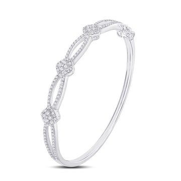 10KT White Gold 1.39 Carat Fashion Bangle-1725002-WG