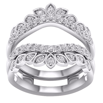 10KT White Gold 0.75 Carat Ring Guard-2027003-WG