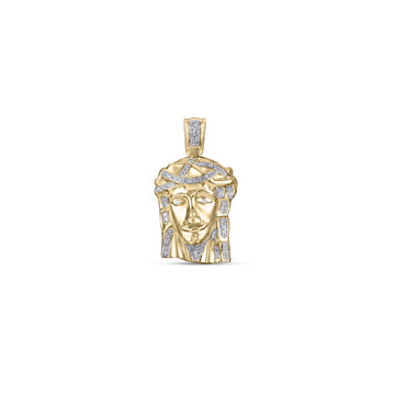 10KT 0.16-0.23CT D- CHARM "JESUS HEAD"