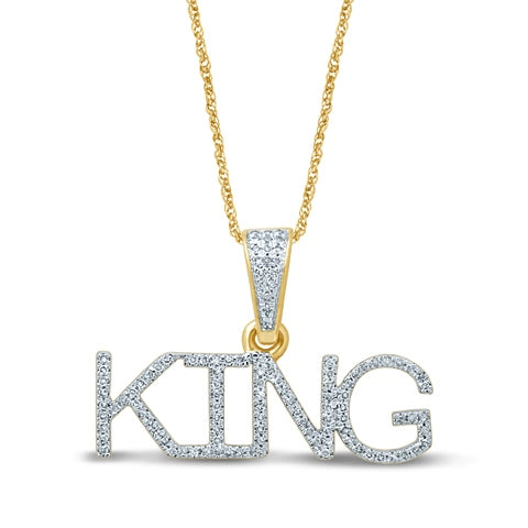 10K 0.25-0.27CT D-ASSORTED CHARM "KING"