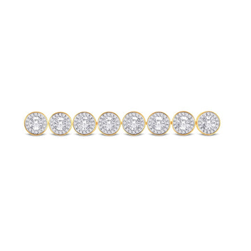 10KT All Yellow Gold 2.55 Carat Miracle Plate Cluster Mens Bracelet-1125081-ALY